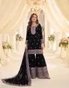 Kb 3323 Heavy Chinon Embroidery Work Sharara Suit Collections